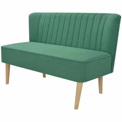 VidaXL Canapé 117 x 55,5 x 77 cm Tissu Vert 1 VidaXL Canapé 117 x 55,5 x 77 cm Tissu Vert
