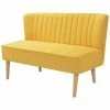 VidaXL Canapé 117 x 55,5 x 77 cm Tissu Jaune