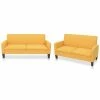 VidaXL Ensemble de canapés 2 pcs Tissu Jaune