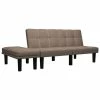 VidaXL Canapé à 2 places Marron Tissu