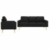 VidaXL Ensemble de canapés 2 pcs Tissu Noir