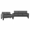 VidaXL Ensemble de canapés 2 pcs Gris Similicuir