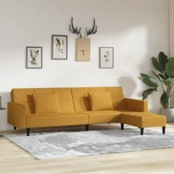 VidaXL Canapé-lit 2 places avec deux oreillers et repose-pied Marron 7 VidaXL Canapé-lit 2 places avec deux oreillers et repose-pied Marron -Canapés Soldes 2022 image 1 3080643