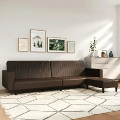 VidaXL Canapé-lit à 2 places avec repose-pied Marron Similicuir 7 VidaXL Canapé-lit à 2 places avec repose-pied Marron Similicuir -Canapés Soldes 2022 image 1 3081884