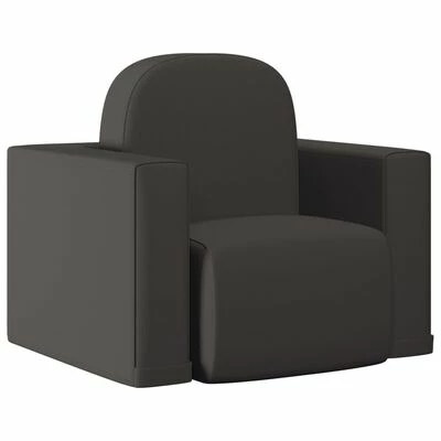 VidaXL Canapé pour enfants 2 en 1 Noir Similicuir 1 VidaXL Canapé pour enfants 2 en 1 Noir Similicuir