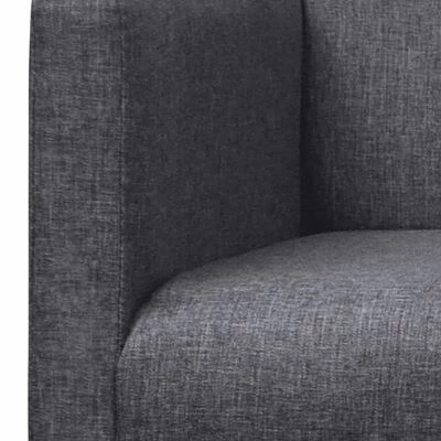 VidaXL Banc avec coussin rembourré Tissu Hévéa Gris foncé 2 VidaXL Banc avec coussin rembourré Tissu Hévéa Gris foncé – Image 2