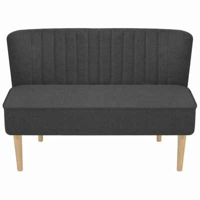 VidaXL Canapé 117 x 55,5 x 77 cm Tissu Gris foncé 2 VidaXL Canapé 117 x 55,5 x 77 cm Tissu Gris foncé – Image 2