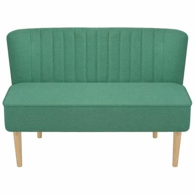 VidaXL Canapé 117 x 55,5 x 77 cm Tissu Vert 2 VidaXL Canapé 117 x 55,5 x 77 cm Tissu Vert – Image 2
