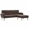 VidaXL Canapé d'angle Revêtement en tissu 186x136x79 cm Marron