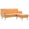 VidaXL Canapé d'angle Revêtement en tissu 171,5 x 138 x 81,5 cm Orange