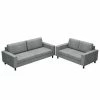 VidaXL Ensemble de canapé 2 pcs 5 places Tissu Gris clair