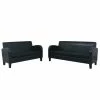 VidaXL Ensemble de canapés 2 pcs Cuir synthétique Noir
