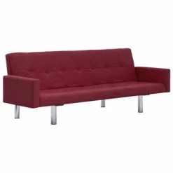 VidaXL Canapé-lit avec accoudoir Rouge bordeaux Polyester