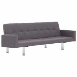 VidaXL Canapé-lit avec accoudoir Taupe Polyester