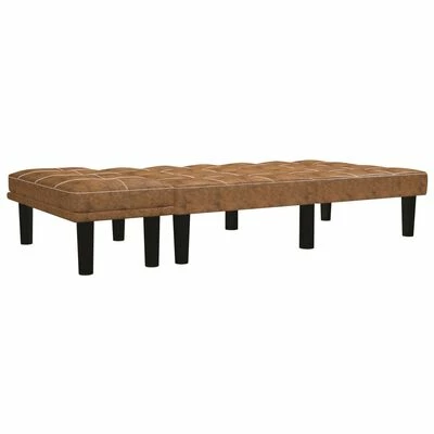 VidaXL Canapé à 2 places Marron Similicuir daim 2 VidaXL Canapé à 2 places Marron Similicuir daim – Image 2