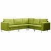 VidaXL Ensemble de canapés 5 pcs Tissu Vert