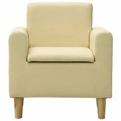 VidaXL Canapé pour enfants Blanc crème Similicuir -Canapés Soldes 2022 image 2 325501