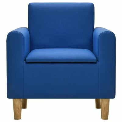 VidaXL Canapé pour enfants Bleu Similicuir 2 VidaXL Canapé pour enfants Bleu Similicuir – Image 2