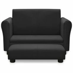 VidaXL Canapé pour enfants avec tabouret Noir Similicuir 7 VidaXL Canapé pour enfants avec tabouret Noir Similicuir -Canapés Soldes 2022 image 2 325510