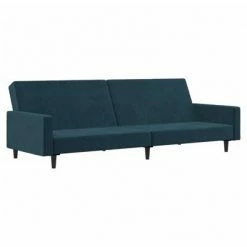 VidaXL Canapé-lit à 2 places Bleu Velours