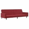 VidaXL Canapé-lit à 2 places Rouge bordeaux Velours