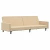 VidaXL Canapé-lit à 2 places Crème Velours