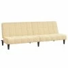 VidaXL Canapé-lit à 2 places Crème Velours