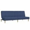 VidaXL Canapé-lit à 2 places Bleu Tissu