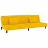 VidaXL Canapé-lit à 2 places avec deux oreillers Jaune Velours