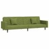VidaXL Canapé-lit à 2 places avec deux oreillers Vert clair Velours