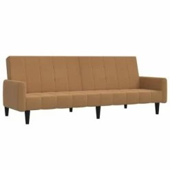 VidaXL Canapé-lit à 2 places Taupe Tissu microfibre