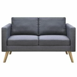 VidaXL Canapé à 2 places Tissu Gris foncé 7 VidaXL Canapé à 2 places Tissu Gris foncé -Canapés Soldes 2022 image 3 242220