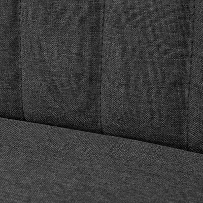 VidaXL Canapé 117 x 55,5 x 77 cm Tissu Gris foncé 3 VidaXL Canapé 117 x 55,5 x 77 cm Tissu Gris foncé – Image 3