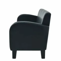 VidaXL Canapé à 3 places Cuir synthétique Noir -Canapés Soldes 2022 image 3 245588