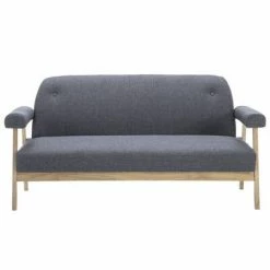 VidaXL Canapé à 3 places Tissu Gris foncé -Canapés Soldes 2022 image 3 246647