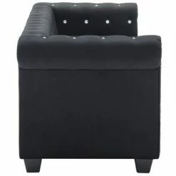 VidaXL Canapé à 3 places Revêtement en velours 199x75x72 cm Noir 8 VidaXL Canapé à 3 places Revêtement en velours 199x75x72 cm Noir -Canapés Soldes 2022 image 3 247138