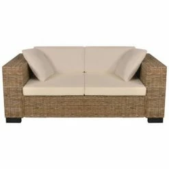 VidaXL Ensemble de canapés à 2 et à 3 places Rotin véritable 8 VidaXL Ensemble de canapés à 2 et à 3 places Rotin véritable -Canapés Soldes 2022 image 3 274359