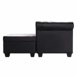 VidaXL Canapé Chesterfield en forme de L Cuir synthétique Noir 8 VidaXL Canapé Chesterfield en forme de L Cuir synthétique Noir -Canapés Soldes 2022 image 3 275224
