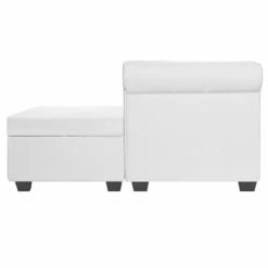 VidaXL Canapé Chesterfield en forme de L Cuir synthétique Blanc 8 VidaXL Canapé Chesterfield en forme de L Cuir synthétique Blanc -Canapés Soldes 2022 image 3 275225