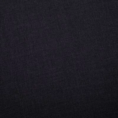 VidaXL Canapé à 2 places Tissu Noir 3 VidaXL Canapé à 2 places Tissu Noir – Image 3