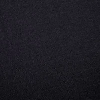 VidaXL Canapé à 2 places Tissu Noir 3 VidaXL Canapé à 2 places Tissu Noir – Image 3