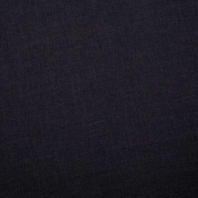 VidaXL Canapé à 3 places Tissu Noir 3 VidaXL Canapé à 3 places Tissu Noir – Image 3