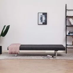VidaXL Canapé-lit Gris foncé Polyester -Canapés Soldes 2022 image 3 282193