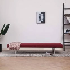 VidaXL Canapé-lit Rouge bordeaux Polyester -Canapés Soldes 2022 image 3 282200