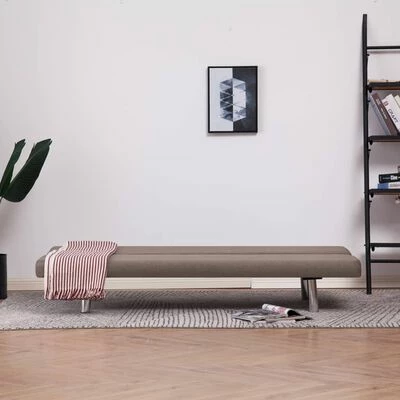 VidaXL Canapé-lit Taupe Polyester 3 VidaXL Canapé-lit Taupe Polyester – Image 3