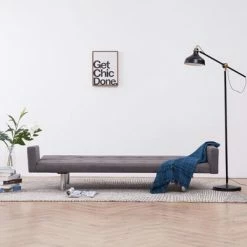 VidaXL Canapé-lit avec accoudoir Taupe Polyester -Canapés Soldes 2022 image 3 282226