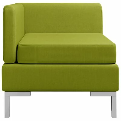VidaXL Canapé d'angle sectionnel avec coussin Tissu Vert 3 VidaXL Canapé d'angle sectionnel avec coussin Tissu Vert – Image 3