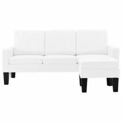 VidaXL Canapé à 3 places avec repose-pied Blanc Similicuir 8 VidaXL Canapé à 3 places avec repose-pied Blanc Similicuir -Canapés Soldes 2022 image 3 288768