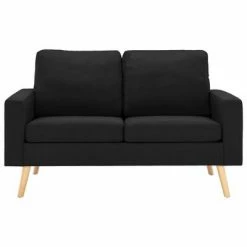 3056623 vidaXL 2 Piece Sofa Set Fabric Black (288702+288712) 8 3056623 vidaXL 2 Piece Sofa Set Fabric Black (288702+288712) -Canapés Soldes 2022 image 3 3056623