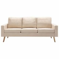 VidaXL Ensemble de canapés 2 pcs Tissu Crème 8 VidaXL Ensemble de canapés 2 pcs Tissu Crème -Canapés Soldes 2022 image 3 3056637